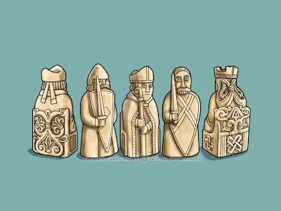 Lewis Chessmen - Historical Adventure Game Art