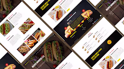 Hotdog food ecommerce web design | elementor | Wordpress