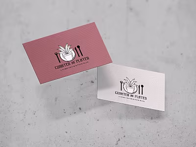 Curated & Plated | Logo & Business Card Design 