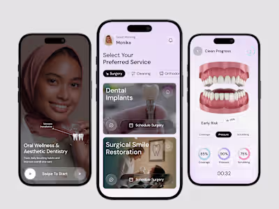 Dental Care App UI Design