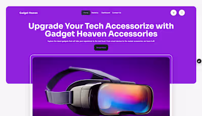 Developed Gadget Heaven - A Prototype for E-commerce website