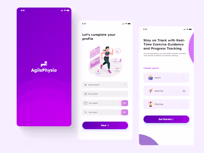AgilePhysio- Physiotherapy App UI