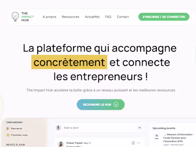 SaaS Landing page - Wix Studio - The Impact Hub