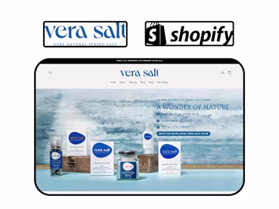 Shopify Website Design For Vera Salt
