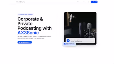 AX3 Sonic – Your Podcast Hub for Teams & Audiences