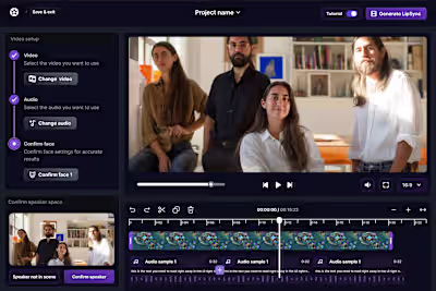 Designed Ai video editor web app
