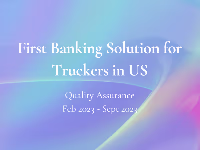 First Banking Solution for Truckers in US