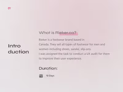 Rieker Footwear – UX Audit