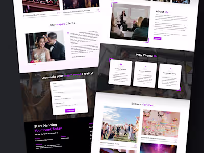 EventSphere - Landing Page Design 🎉
