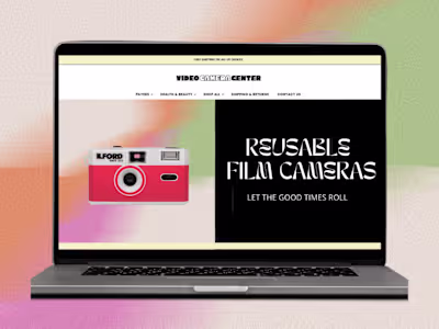 Website Design: Video Camera Center