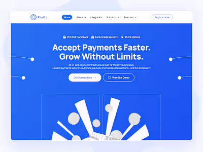 Payon - Modern Fintech Payment Web Header Concept