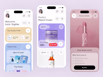 Redesigning a Beauty Ecommerce Mobile