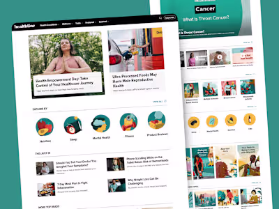 Healthline Website Redesign for Enhanced User Experience