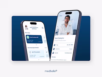 UX & UI Design for the Medbelle Patient App