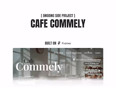 Cafe Commely Concept Design