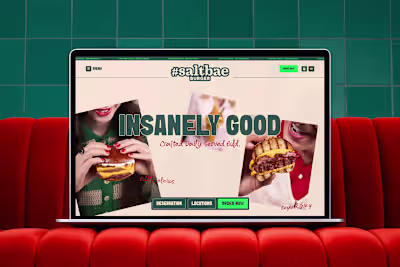 #Saltbae Burger Web Design