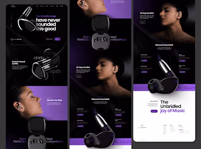 Premium Earphones Web design Concept
