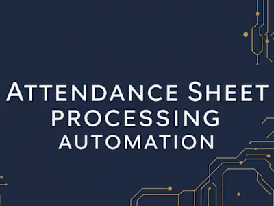 Automated Attendance Sheet Processing
