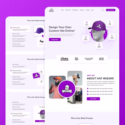 Professional Website Design Services for HatWizzard Brand