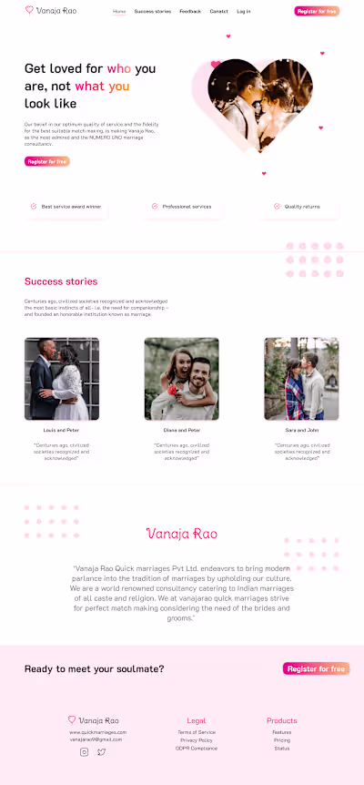 Dating Web design