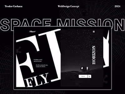 | Space Mission | Hero Section | UI/UX Design |