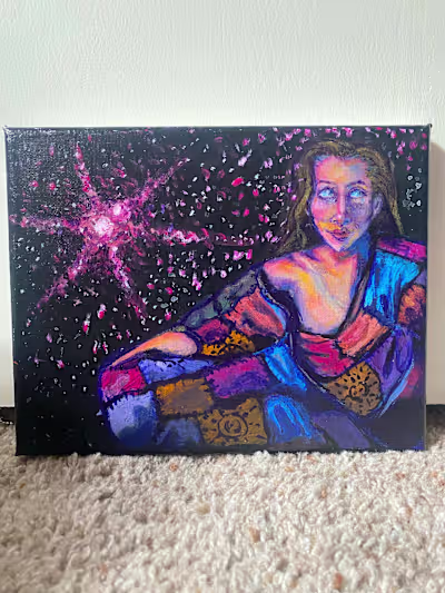 Acrylic Impressionism Portrait