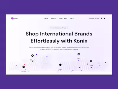 Konix Ecommerce Landing Page