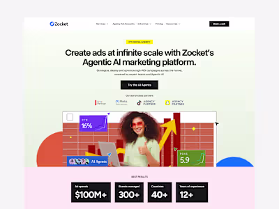 Zocket Landing Page Redesign