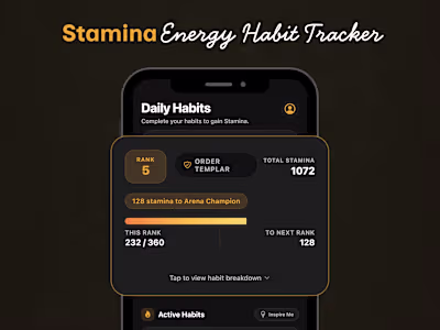 Stamina — Gamified Habit & Energy Tracking iOS App