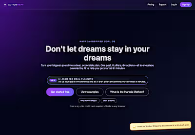 I turned the Harada Method into a visual goal app