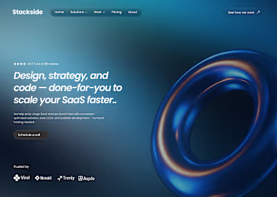 Stackside – Website for SaaS Strategy & Dev Agency
