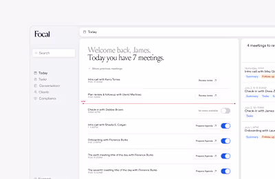 Focal – Secure Al Meeting Assistant for Financial Advisors