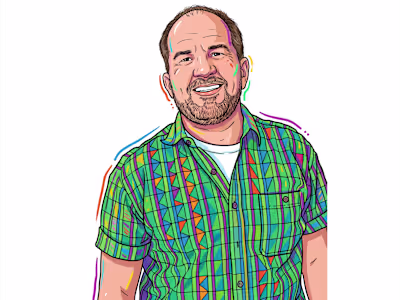 The client wanted team photos illustrated into line and work...