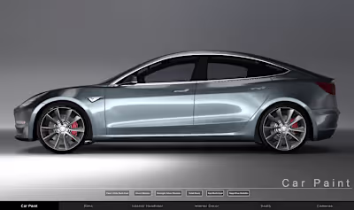 Tesla Model 3 Configurator — WebGL / Three.js Interactive (2...