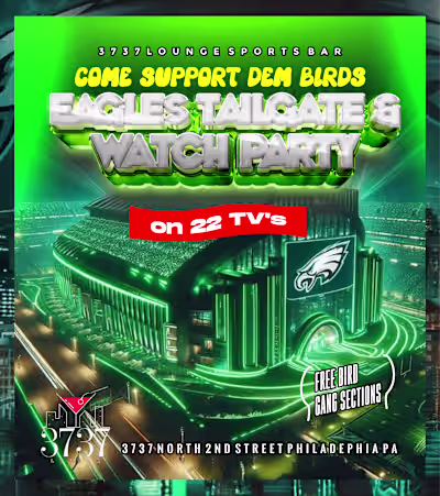 Eagles Tailgate & Watch Party Promotional Graphic
