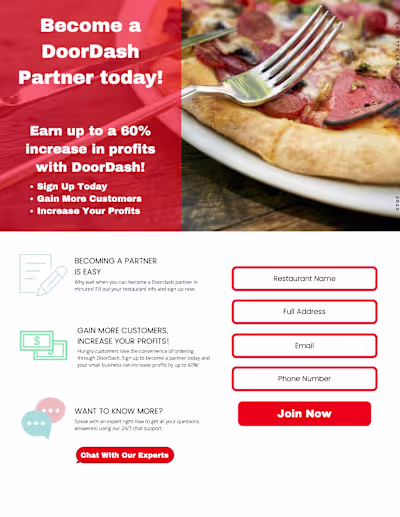(Spec Ad) DoorDash Landing Page | My Work