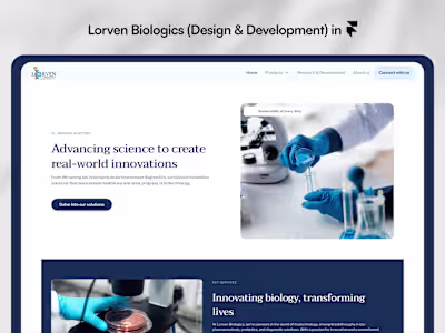 Lorven Biologics Website Design & Development