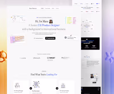 Mara — A Personal Portfolio Website for a UI/UX Product Designer