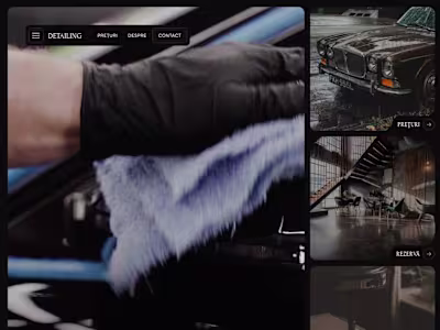 Website for a detailing shop