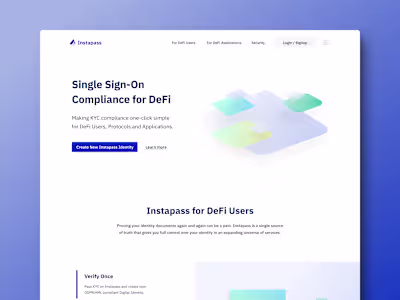 Instapass - Website Design