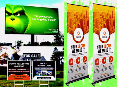 I CAN DESIGN ALL TYPE OF BANNERS AND BILLIBOARD
