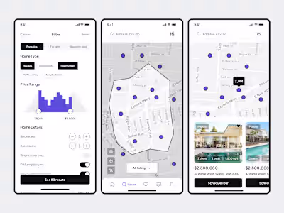 Reales UI Kit - Real Estate App (Filter & Search Screen)
