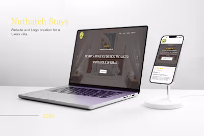 Nuthatch Stays - Website creation in Wix