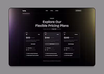 Pricing details・LUNA ✌️