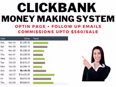 I will build clickbank affiliate marketing system with high conv