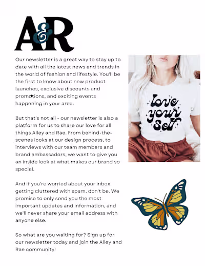 Alley and Rae - Email Copy 