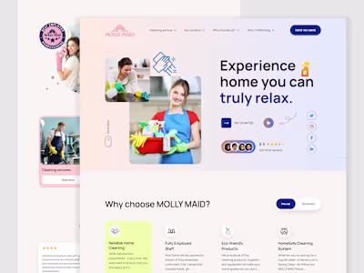 Here is my Molly Maid – Home Cleaning Service Landing Page U...
