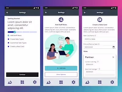 Accounting Rate Card Setup