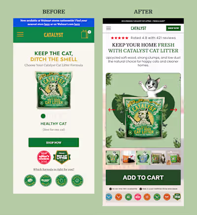 Redesigned Catalyst’s product page from