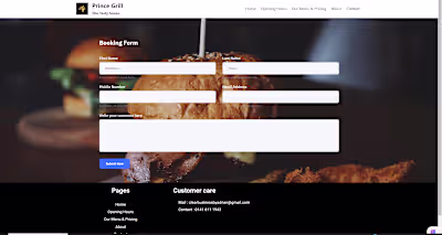 Fast Food Resturant Website